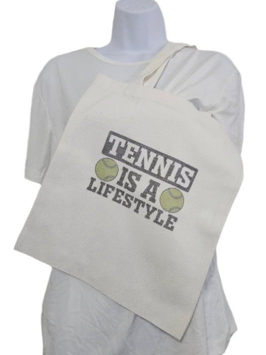 Canva Bag Vintage Style "Tennis Is A Lifestyle"